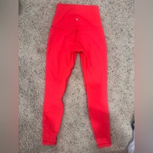 Red Lululemon Leggings